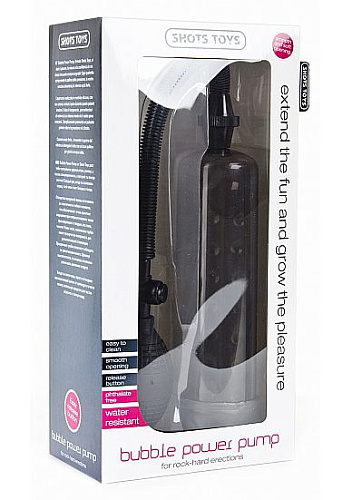 Вакуумная помпа чёрного цвета Shots Media BV Bubble Power Black SHT140BLK