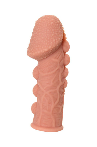 Насадка на фаллос телесного цвета с пузыриками, венками и ребристостью KOKOS Extreme Sleeve 009 ES.009 (12,7 см)