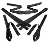 Бондажный набор из сатиновых лент Bordeaux 5 Piece Satin Bondage Set XR Brands AC987