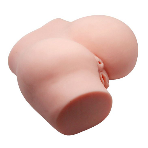 Телесный полуторс с двумя любовными тоннелями и вибрацией Baile BM-009204Z-1