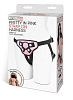 Чёрно-розовые трусики для страпона Lux Fetish LF1372-PNK