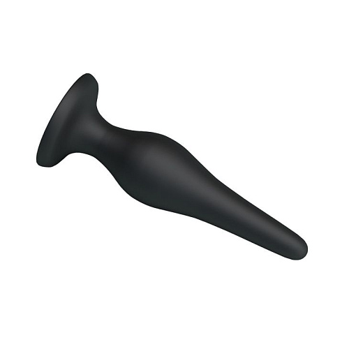 Набор из 3 чёрных силиконовых анальных пробок для начинающих Baile Mini Anal Kit BI-014456H-0801