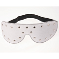 Белая кожаная маска на глаза с заклепками Sitabella 3082-3