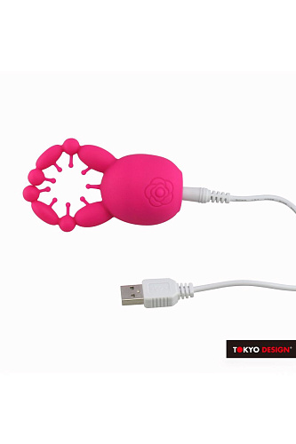Розовый мини-вибратор с усиками Tokio Design Maro Kawaii 4 TD-1303
