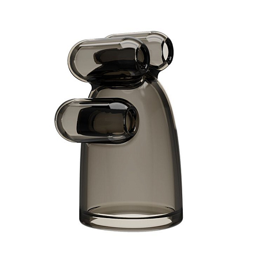 Дымчатая насадка-мастурбатор с вибрацией Baile Vibrating Crystal Cap II BI-014630