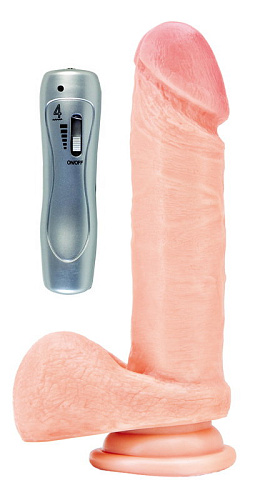 Вибратор-реалистик с 7 режимами вибрации телесного цвета ToyFa RealStick #102 961002 (17 см)