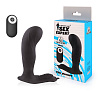 Чёрный вибромассажёр простаты с пультом ДУ Bior toys SEM-55183