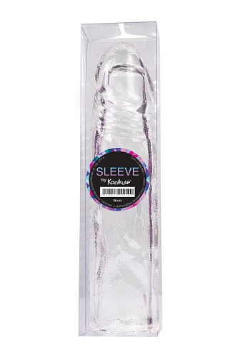 Прозрачная увеличивающая насадка с дополнительной стимуляцией Kanikule SK103 (17 см)