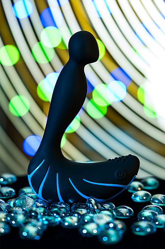 Чёрно-синий массажёр простаты Erotist Third 541303