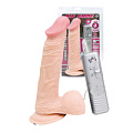 Телесный вибратор-реалистик на присоске с выносным пультом NMC Big Game 111359 (20,2 см)
