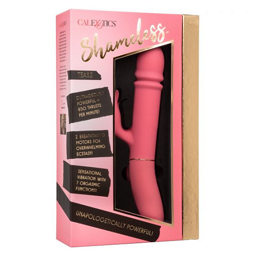 Розовый вибратор-кролик California Exotic Novelties Shameless Tease SE-4445-20-3 (25,5 см)