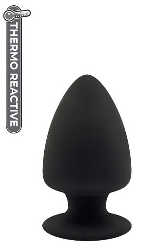 Чёрная анальная пробка Dream Toys PREMIUM SILICONE PLUG M 21602 (11 см)