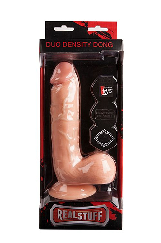 Реалистичный фаллоимитатор телесного цвета на присоске Dream Toys REALSTUFF DUO DENSITY DONG 8INCH 21216 (20,3 см)