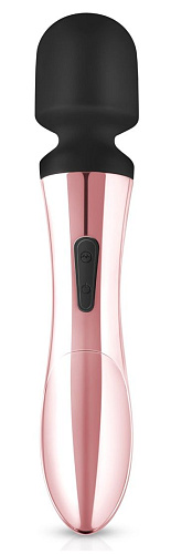 Чёрно-розовый вибромассажёр EDC Wholesale Nouveau Curve Massager RG009 (21 см)