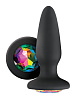 Чёрная силиконовая анальная пробка с радужным кристаллом NS Novelties Rainbow Gem NSN-0510-69 (10,4 см)