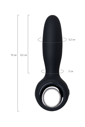 Чёрно-серебристый анальный стимулятор POPO Pleasure Sagitta 731447 (15 см)