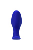 Синяя силиконовая расширяющая анальная втулка ToyFa Bloom 357006 (9 см)