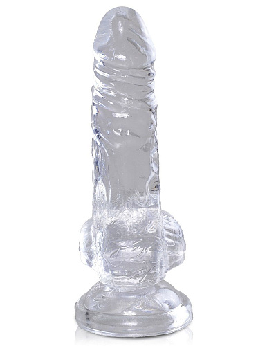 Прозрачный фаллоимитатор Pipedream King Cock Clear 4 Cock with Balls PD5750-20 (12,7 см)