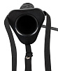 Полый страпон чёрного цвета с эффектом увеличения Orion Inflatable Strap-On 05130400000 (18,5 см)