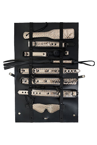 Набор золотисто-чёрных БДСМ-девайсов WANAME Goddess 477010