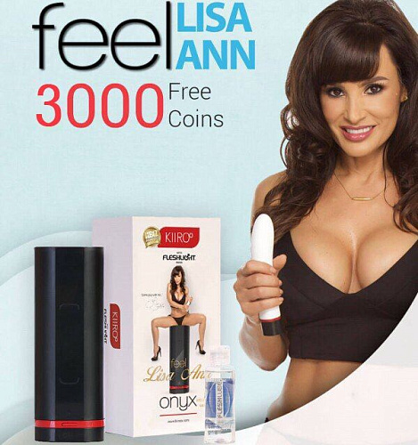 Чёрный мастурбатор для секса на расстоянии Kiiroo ONYX TELEDILDONIC MASTURBATOR LISA ANN E27231