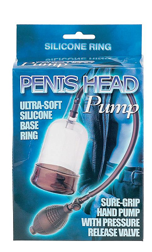 Прозрачная помпа на головку фаллоса Seven Creations Penis Head Pump 2K590BLK BX GP