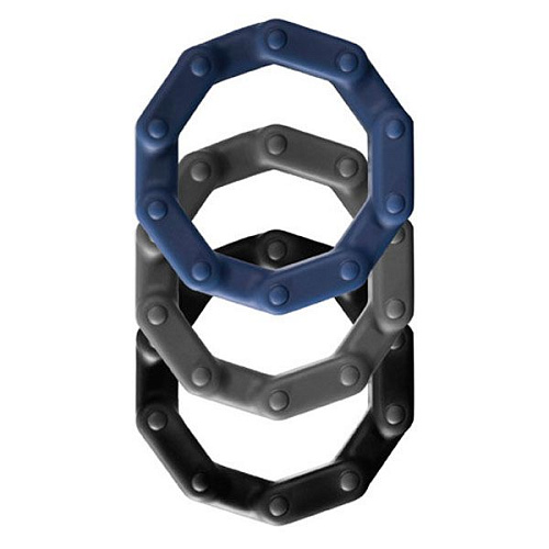 Набор из 3 разноцветных эрекционных колец NMC Power Up 170148