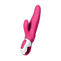 Ярко-розовый вибратор с клиторальным отростком Satisfyer Vibes Mr. Rabbit EE73-867-1017 (22,1 см)