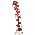 Стеклянный прозрачный фаллос со спиралью внутри Sexus 912024
