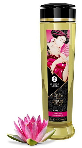 Массажное масло с ароматом цветов лотоса Shunga Amour 1223 (240 мл)
