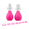 Розовые вакуумные стимуляторы для сосков EDC Wholesale Nipple Pump Set ET252PNK
