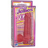 Розовый фаллос на присоске Doc Johnson Crystal Jellies 8 Ballsy Cocks with Suction Cup 0288-07-BX (22 см)