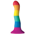 Радужный разноцветный волнистый фаллоимитатор NS Novelties Colours Pride Edition 6  Wave Dildo NSN-0408-07