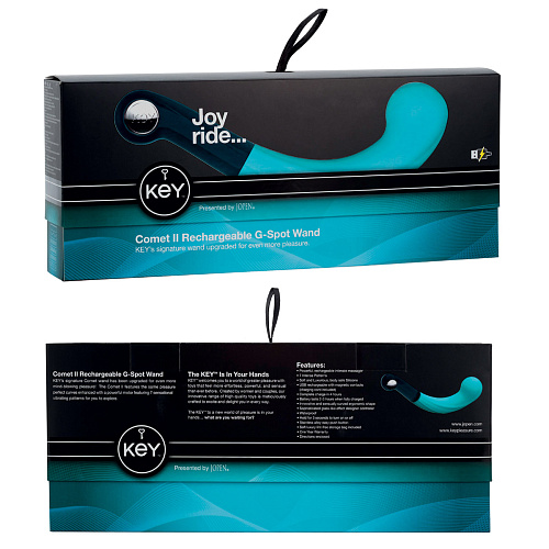 Бирюзовый вибратор G-точки Jopen COMET II JO-8071-05-3