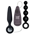 Набор чёрных анальных вибраторов California Exotic Novelties Booty Call Booty Vibro Kit SE-0395-40-3