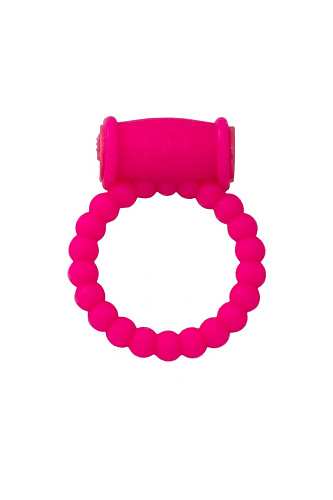 Розовое виброкольцо на пенис из силикона A-toys 769006