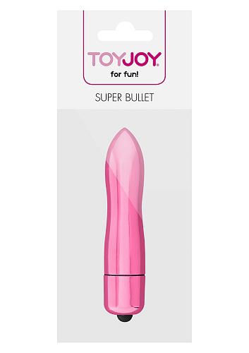 Розовый вибромассажёр Toy Joy SUPER VIBRATING BULLET 3006010144 (8 см)