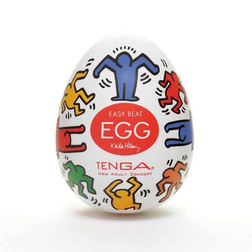Разноцветное мастурбатор-яйцо Tenga Keith Haring EGG DANCE KHE-002