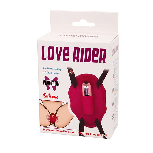 Нежный лиловый вибростимулятор для клитора на ремешках Baile Love Rider BI-014153
