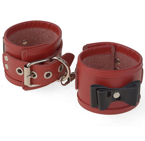 Красные наручи с чёрными лаковыми бантами Sitabella 3163-22