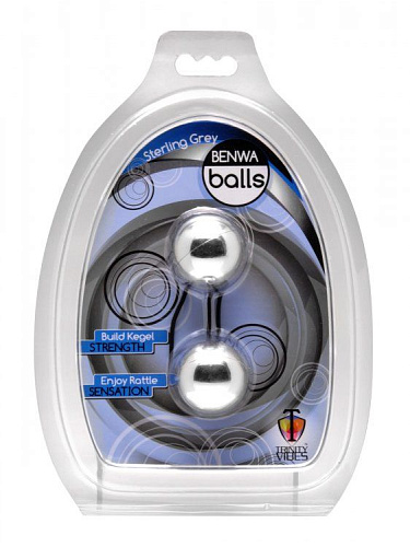 Серебристые вагинальные шарики XR Brands Benwa Balls AC873