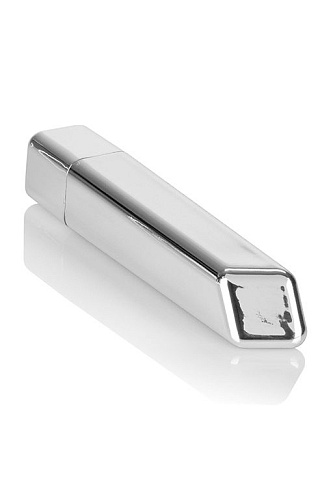 Серебристая вибропуля со скошенным кончиком California Exotic Novelties Kroma Bullets SE-0066-10-2