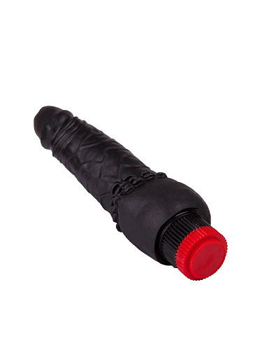 Чёрный виброфаллос с шипами у основания LOVETOY (А-Полимер) 410900 (17,8 см)