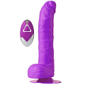 Фиолетовый вибратор на присоске Dream Toys PURRFECT SILICONE DELUXE REMOTE VIBE 8IN 21170 (20 см)