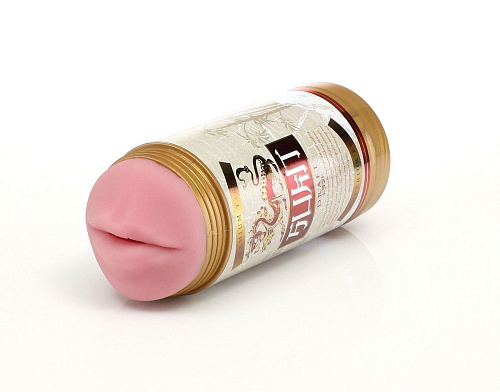 Необычный телесного цвета мастурбатор-ротик в банке Fleshlight Sukit Draft FL794