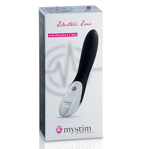 Чёрный вибратор с миостимуляцией MyStim Electric Eric 46860 (27 см)