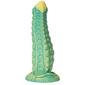 Зелёный фаллоимитатор с чешуйками Erasexa «Аллигатор» zoo41 (22 см)