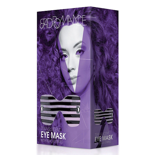 Полосатая бело-чёрная маска на глаза Shots Media BV BAD023