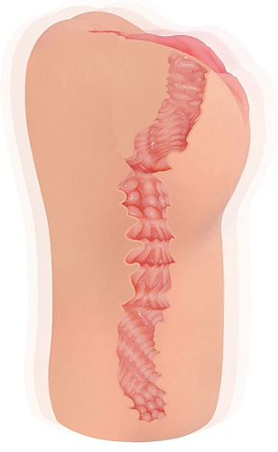 Телесный вибромастурбатор-вагина с рельефом KOKOS BELLANA AUTO M03-001-13V