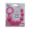 Розовая анальная цепочка с шариками-сердечками Dream Toys HEART BEADS 21495 (23 см)